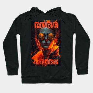 pure heart female wearing cool sunglasses vintage retro Hoodie